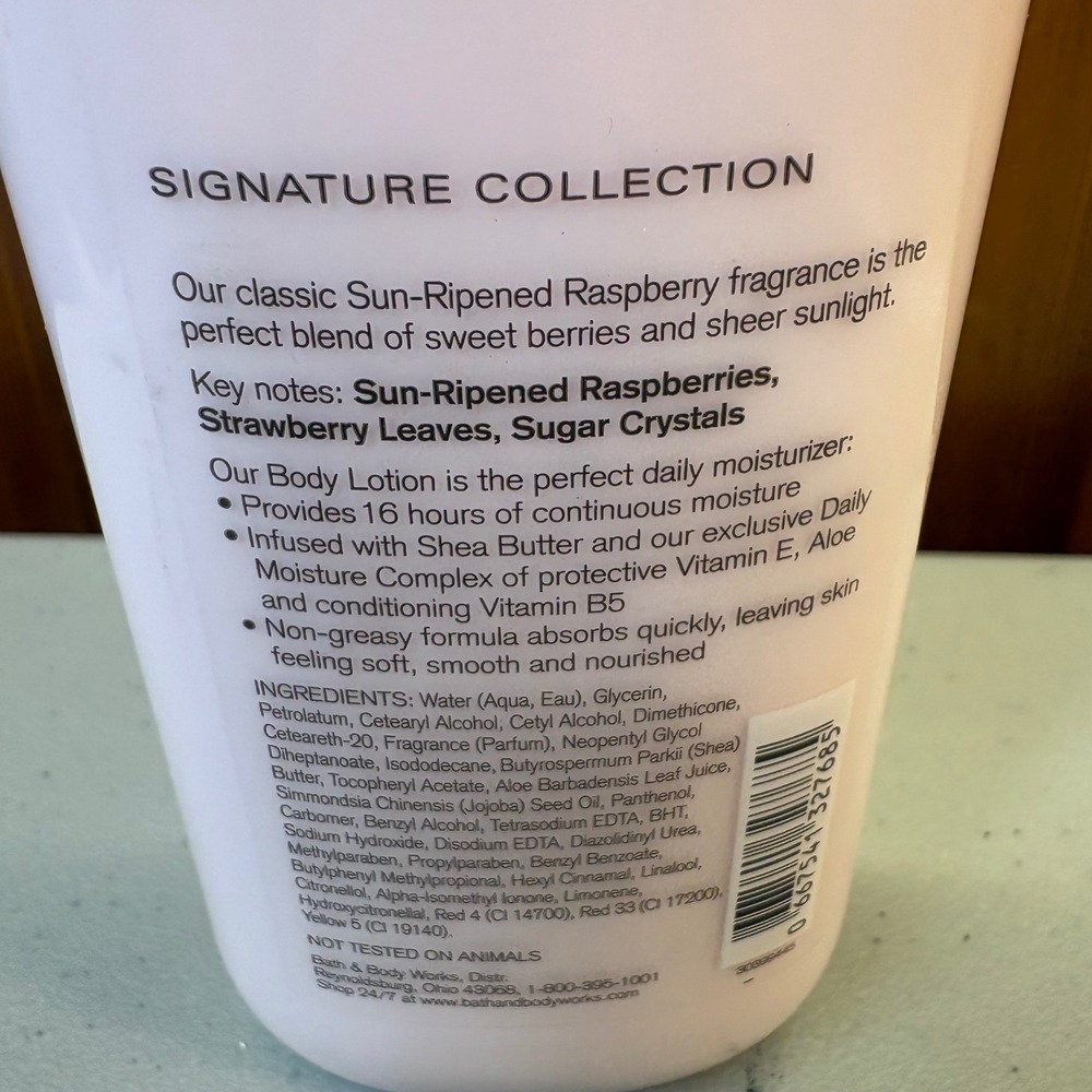 Bath & Body Works Sun-Ripened Raspberry Body Lotion 8oz Signature Collection - Picture 5 of 5